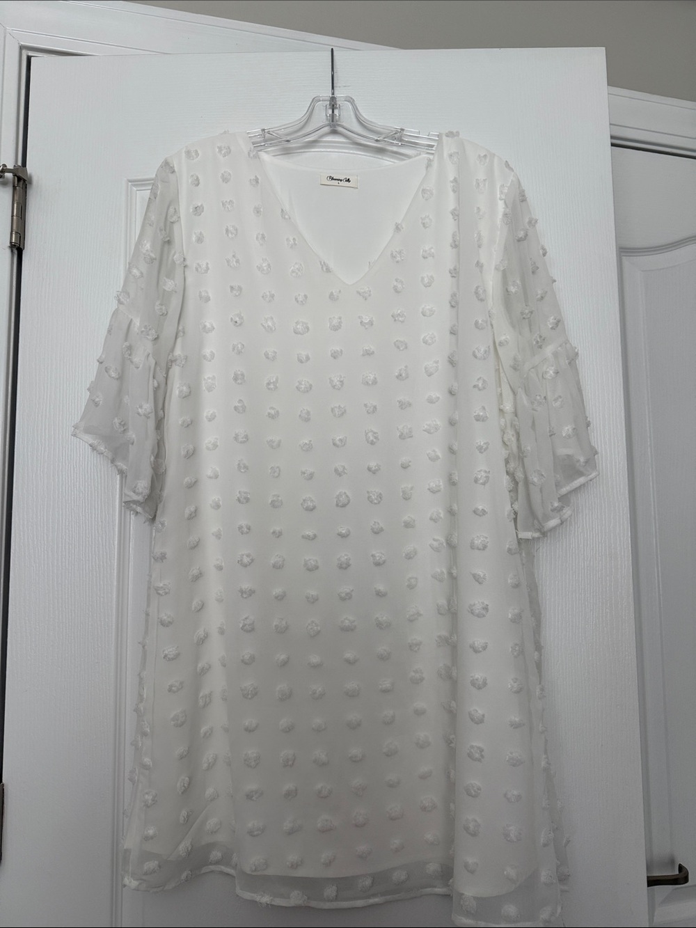 Ivory Textured Dot Mini Dress - Charming Charlie